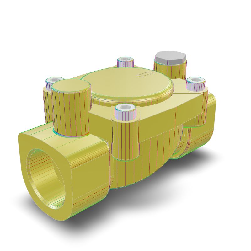 2/2-Yollu Servo Kumandalı Diyaframlı Akışkan Solenoid Valfi (Pirinç Gövdeli) ECS01B1GGV38-000