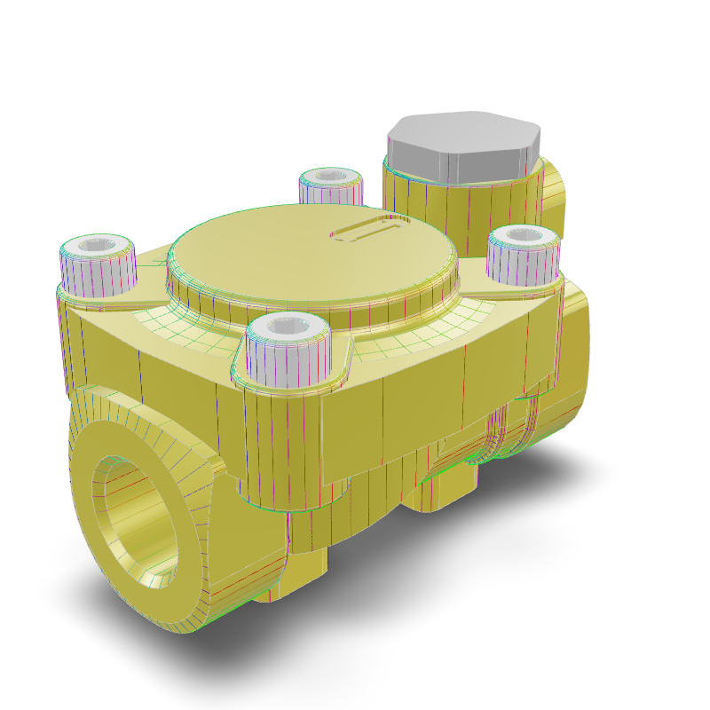 2/2-Yollu Servo Kumandalı Diyaframlı Akışkan Solenoid Valfi (Pirinç Gövdeli) ECS01B1GBV12-000