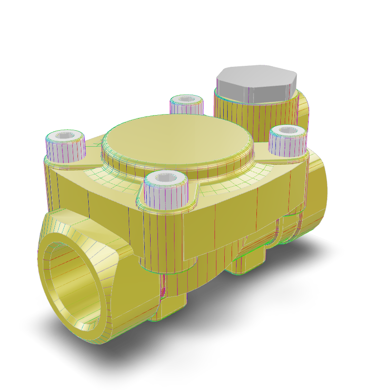2/2-Yollu Servo Kumandalı Diyaframlı Akışkan Solenoid Valfi (Paslanmaz Çelik) ECS01S1GCV12-000