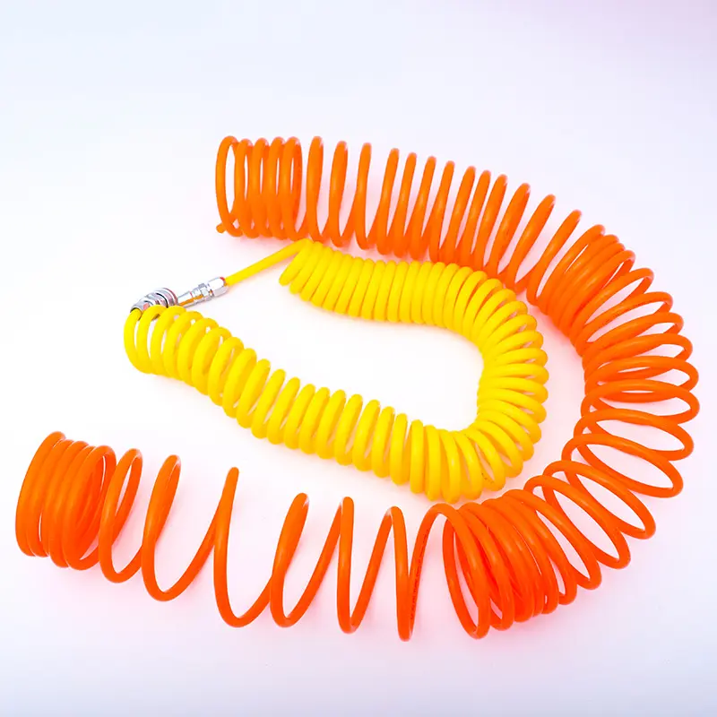 Yüksek Basınca Dayanıklı Renkli Spiral Poliüretan Plastik PU Hortum Pnömatik Küvet