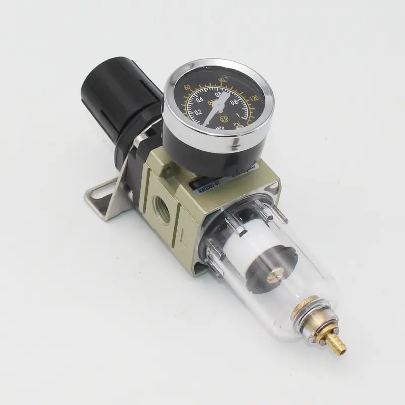 Otomatik Nem Tutucu Basınç Göstergeli Kompresör Pnömatik Hava Regülatörü Filtre Aw2000-02